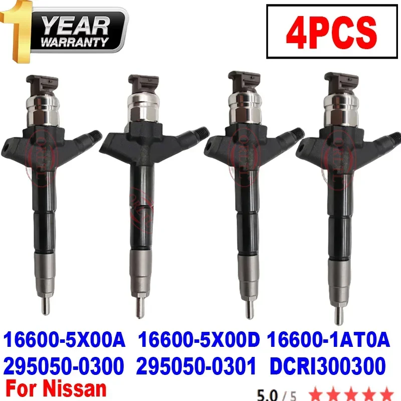 

4 шт. дизельный инжектор 16600-5X00 # 16600-5X00A 16600-5X00D 16600-1AT0A НОВЫЙ 295050 -0300 295050 -0301 DCRI 300300 Для Nissan Muran