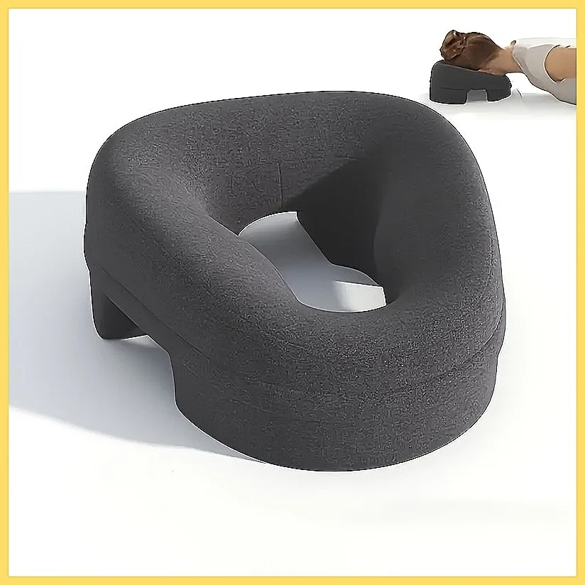 **Beauty Salon Bed Pillow Breathable Face Pad, Removable Polyester Fiber Cover Neck Support Pillow for Sleeping, Home