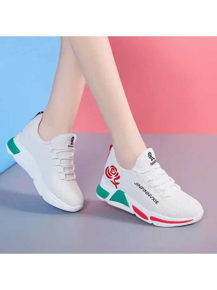 Tenis Feminino 2025 baskets légères à fleurs femmes chaussures de Tennis respirant Air maille chaussures de sport Zapatillas Mujer Deportiva