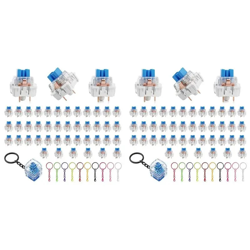 B92B-100Pcs Clickers For 3D Prints, DIY 3D Printed Fidgets & Keyboard Clickers 3-Pin Clicker Insert, Tactile Keyboard Clicker