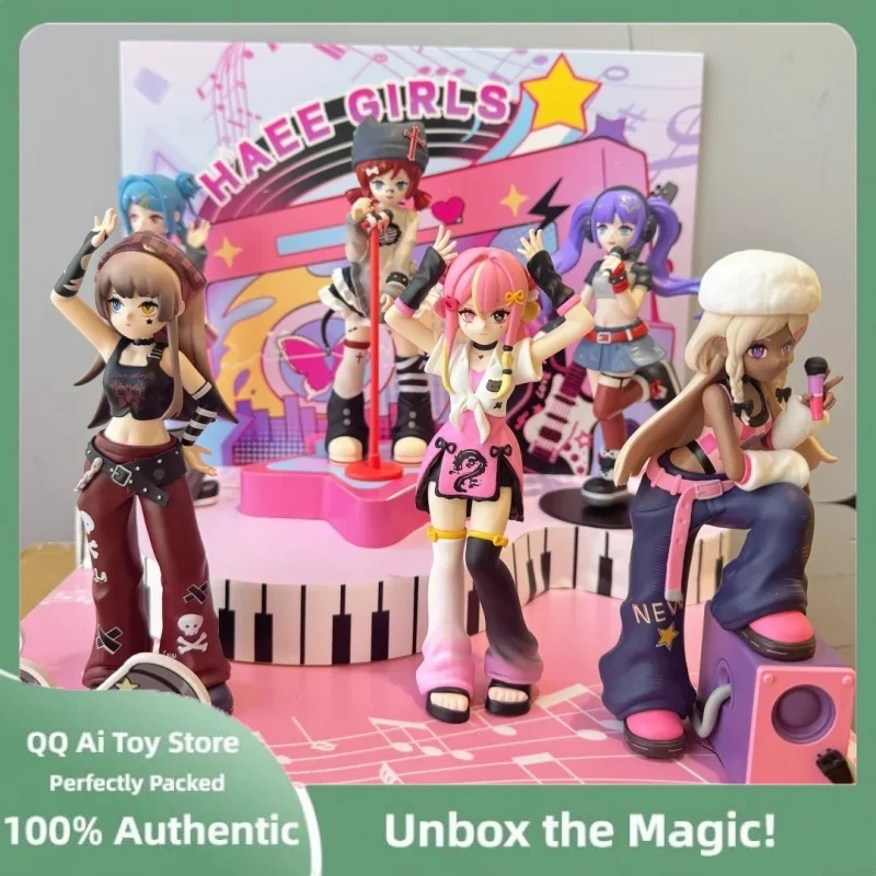 

Genuine Haee Girls Singing Stage Series Blind Box Cute Anime Action Pvc Plush Toys Trendy Figurines Mystery Box Desktop Ornament