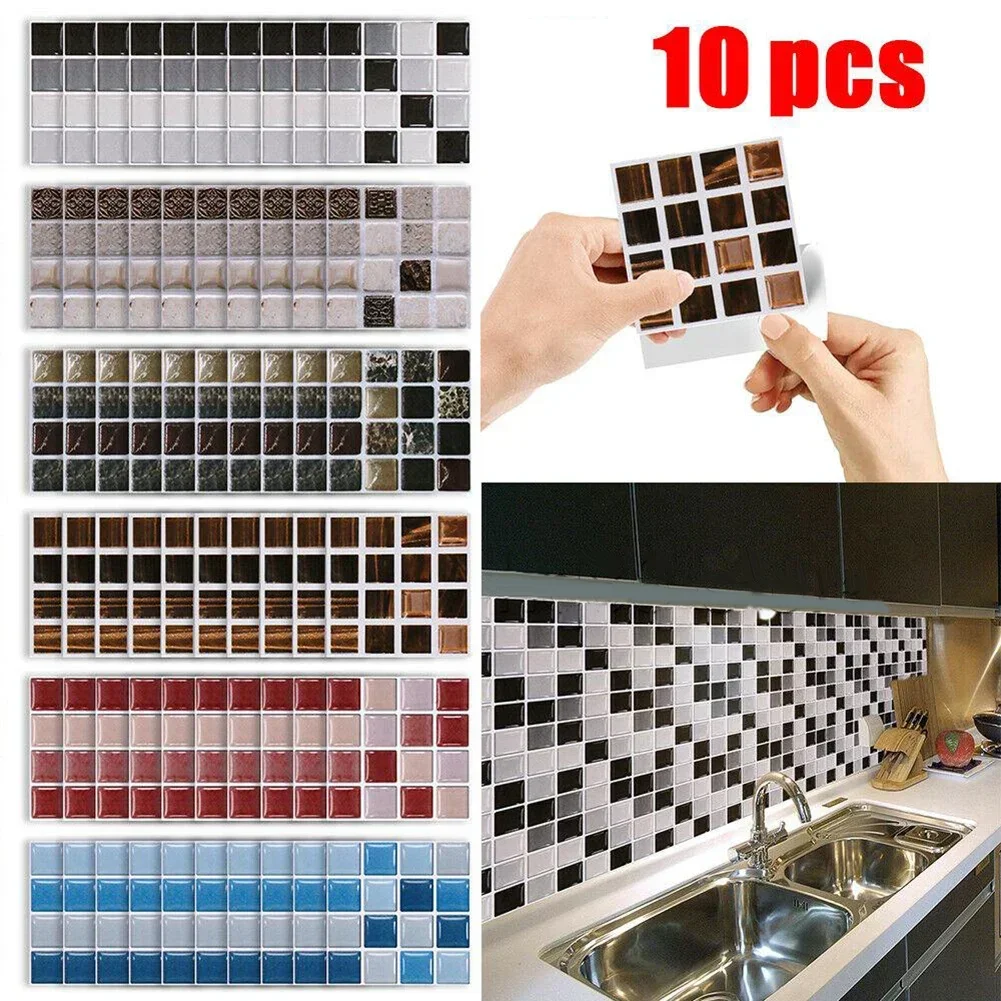 

Home Decor Wall Sticker Living Room Sticker Kitchen Mosaic Tile Stickers Home Stickers Home Decoration Stickers