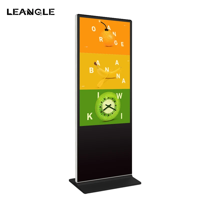 Pantalla LCD de Señalización Digital de 32 Pulgadas con Soporte de Piso, Equipo de Publicidad LCD, Monitor de Publicidad Vertical