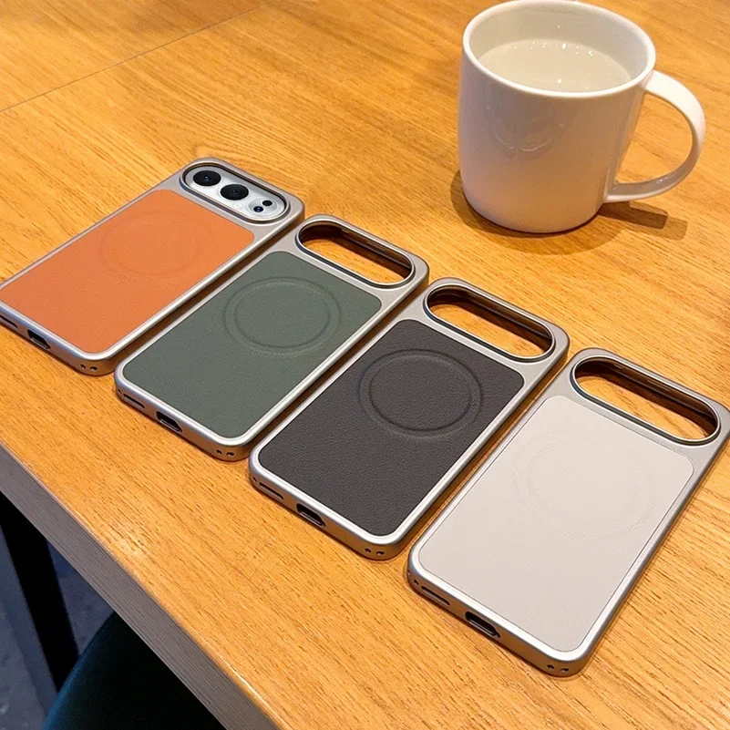 حافظة مغناطيسية بنمط ليتشي من الجلد بلون نقي لهاتف Honor 500 Pro كاميرا كاملة الحزمة ذات حافة صلبة غطاء مقاوم للصدمات