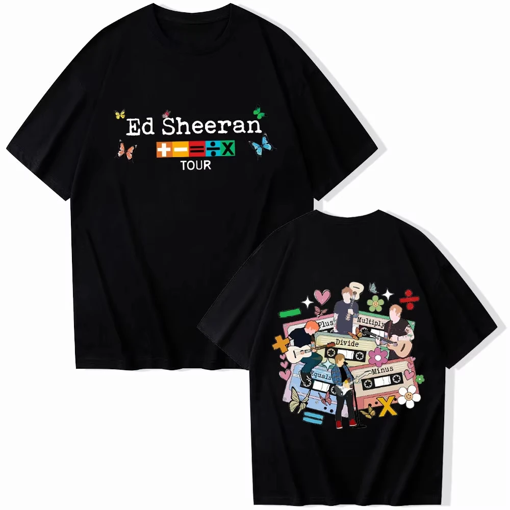 

Ed Sheeran Mathematics Tour Short Sleeve Printed T-shirt Ed Sheeran Merch Harajuku Unisex O-neck Casual Hiphop Streetwear Shirt