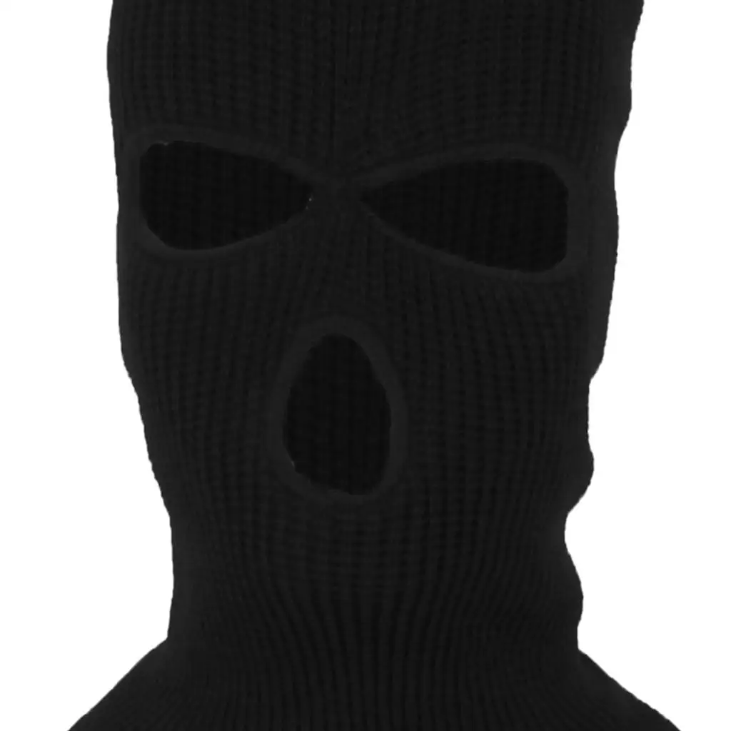 Winter 3-Hole Balaclava Knit Knitted Full Face Ski Beanie Hat Cycling Outdoor