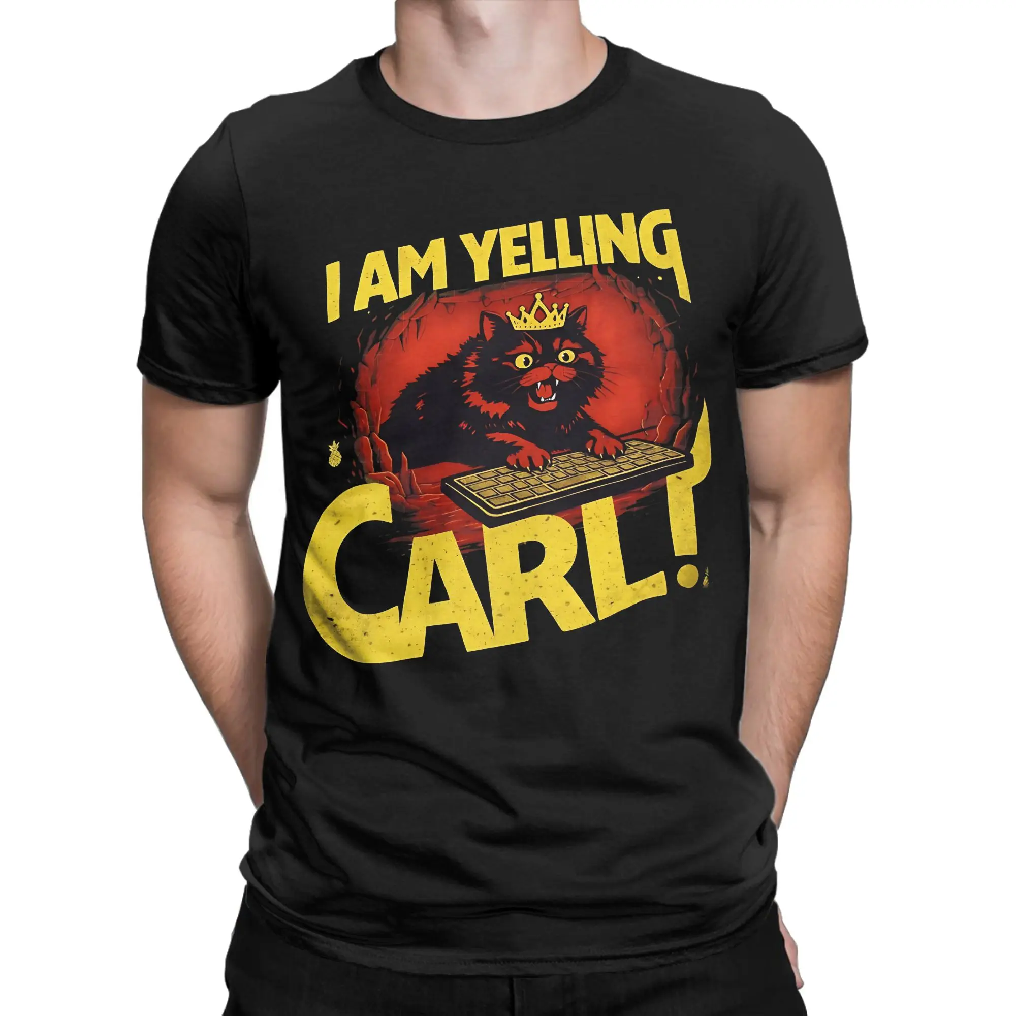 Dungeon Crawler Carl  T-Shirts Men Women I Am Yelling Cotton Tee Shirt Round Collar Short Sleeve T Shirts Plus Size Clothing