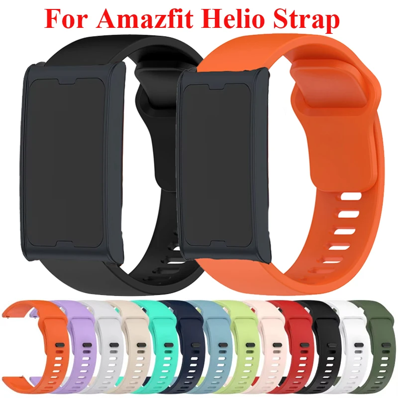 Silicone Watchband For Amazfit Helio Strap Bracelet 22mm Sport Band For Amazfit Cheetah Pro/Round/Bip 6 5/Balance 2/GTR 4 3 2 2e
