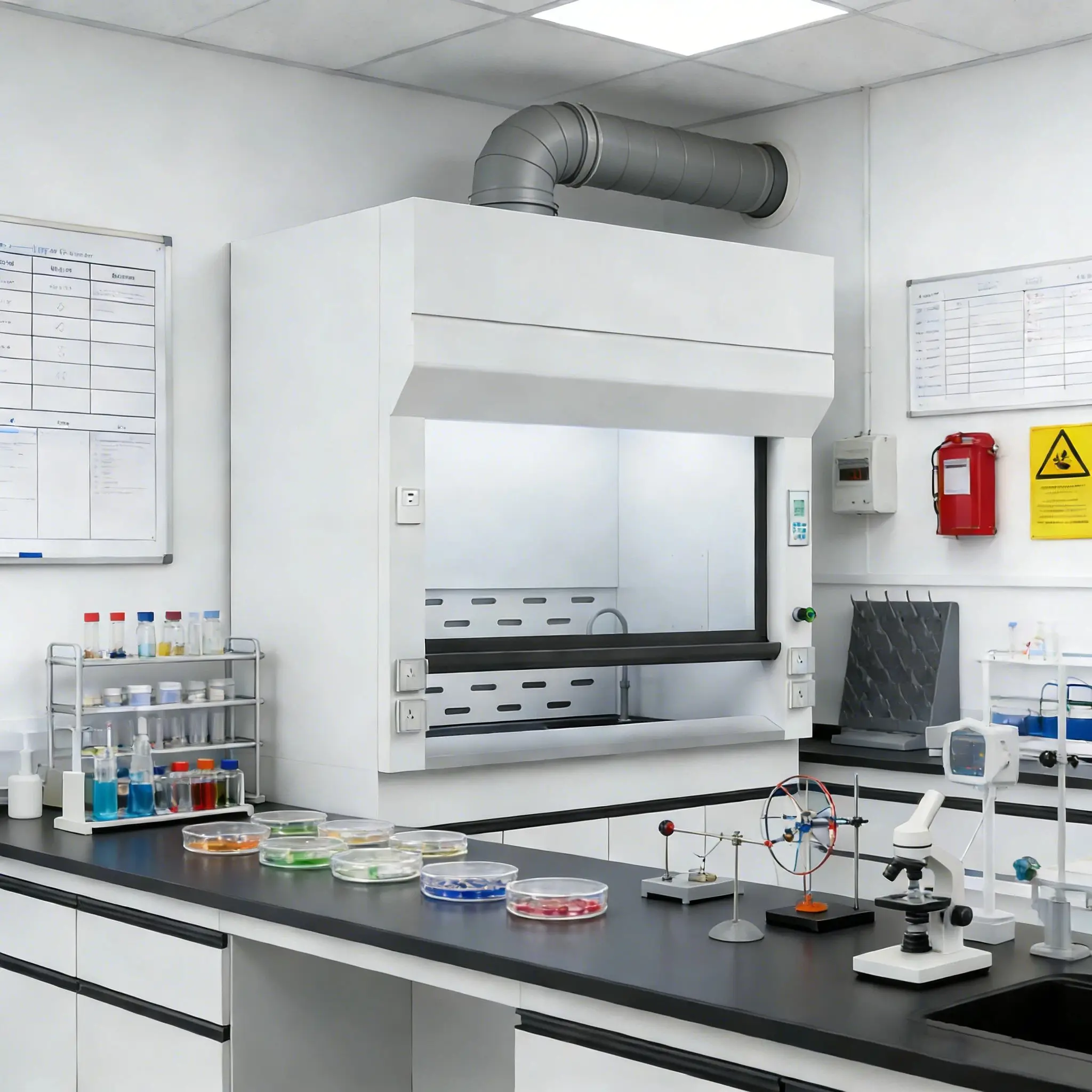 Laboratory Fume Hood Steel Chemical Exhaust Hood with Contemporary Design for Schools & Hospitals