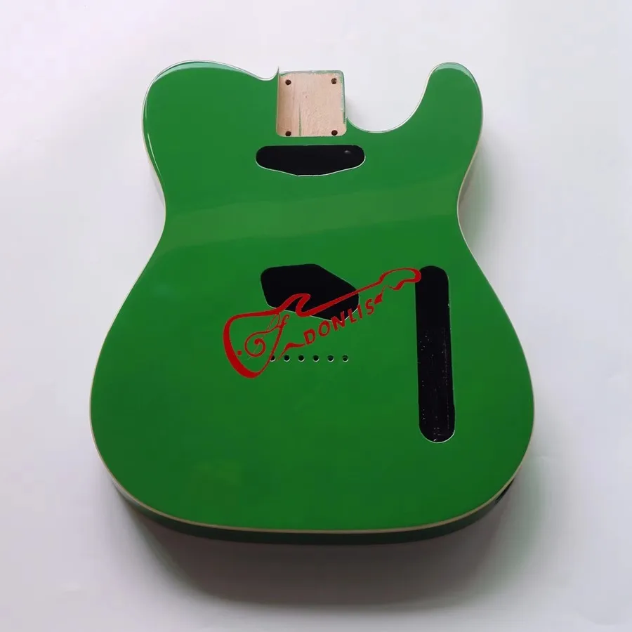 DIY Upgrade Electric Guitar Body Alder Wood Racing Green Finish Gloss Paint Semi-Hollowbody for Musicians And Guitars Fans