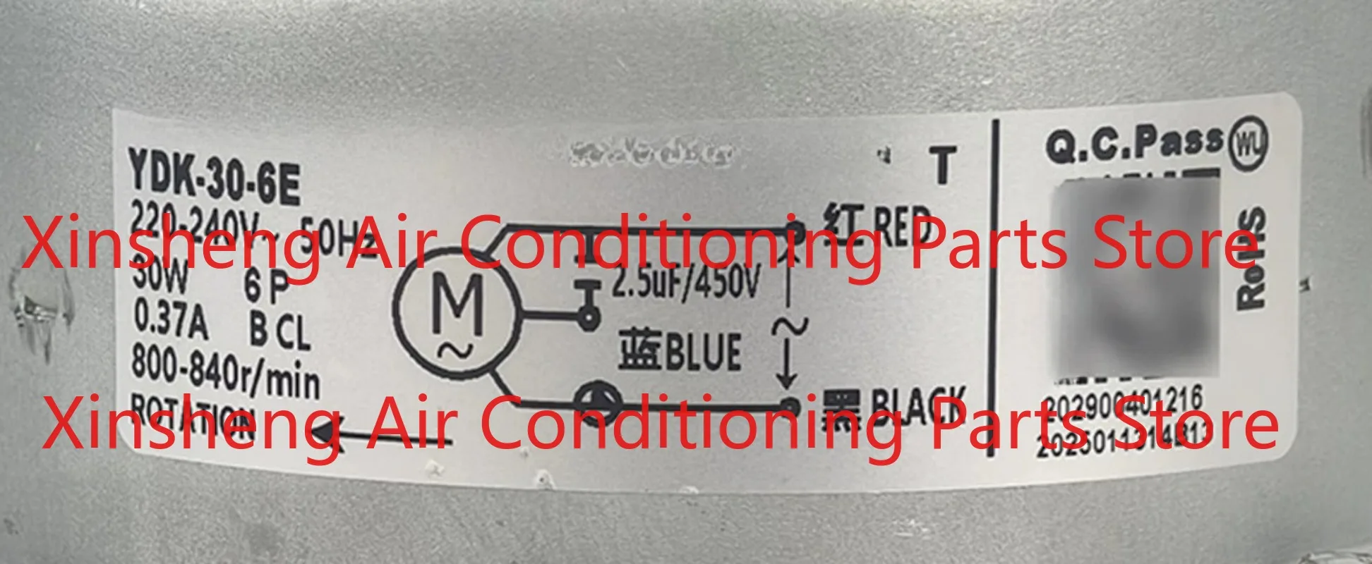 YDK-30-6E single-phase asynchronous motor AC220V outdoor axial flow fan fan motor for air conditioner