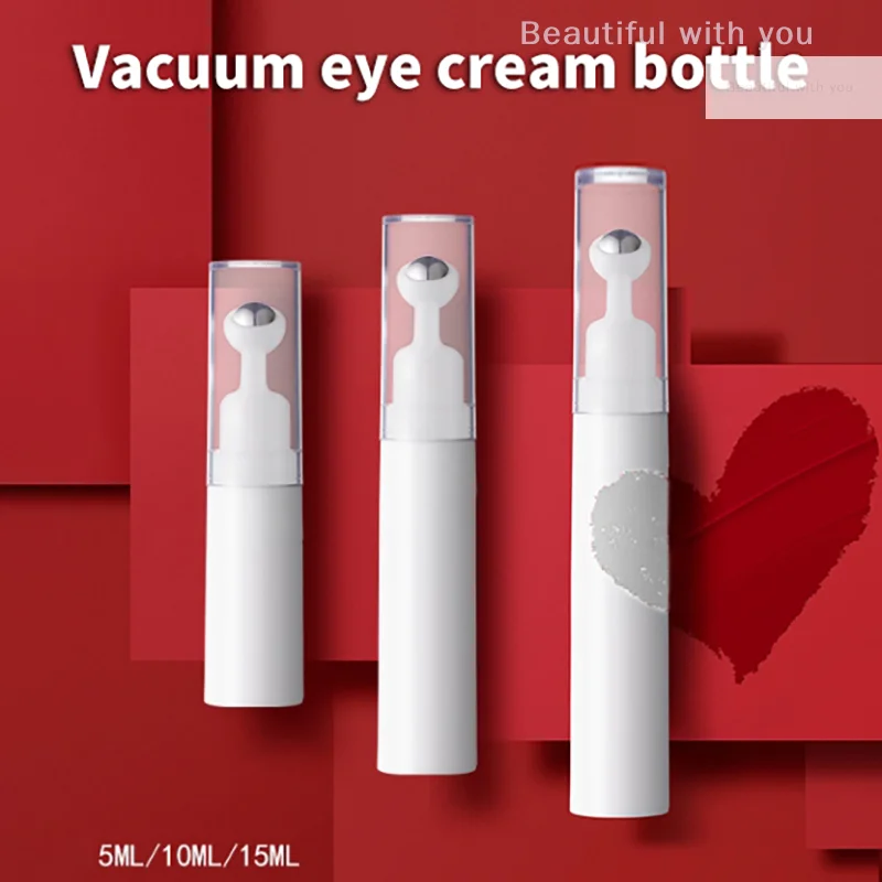 

5/10/15ml Liquid Foundation Refillable Bottles Cosmetics Eye Cream Vacuum Bottle Travel Portable Empty Plastic