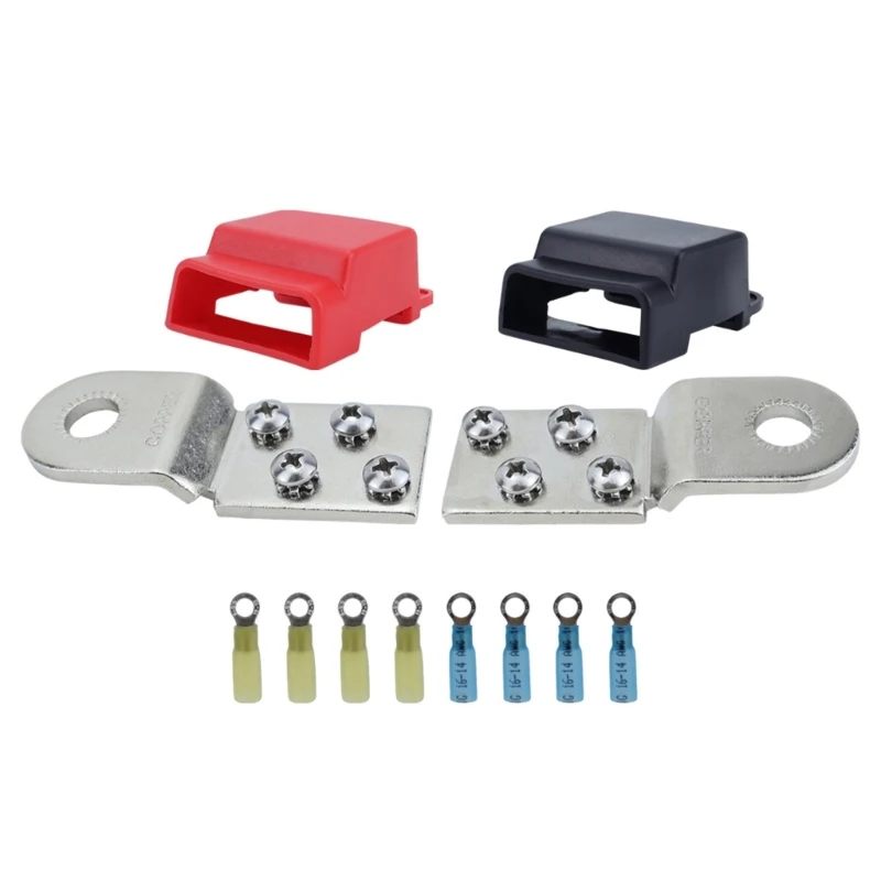 2340 Battery Terminal Mount Spare Parts Marine 32V 100A Tin-plated BusBars with Screws RVs Modification Accessory