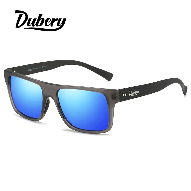 DUBERY Luxury Carbon Fiber Polarized Sunglasses for Men Ultralight Square Sun Glasses Driving Fishing Sports UV400 Women Eyewear