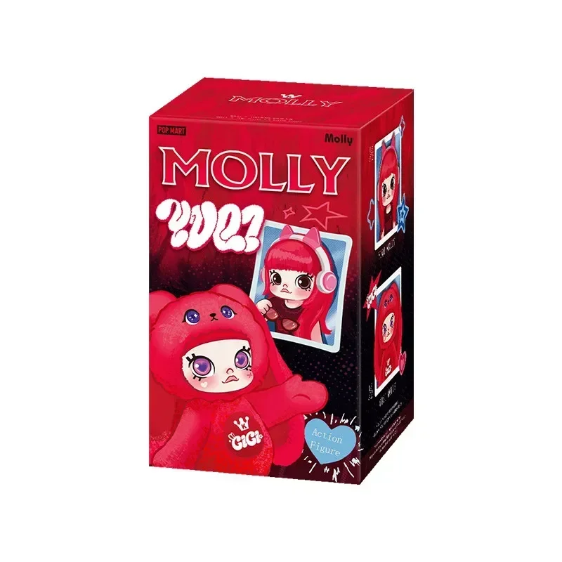 POP MART MOLLY X YUQI 1/8 ACTION FIGURE Series Co-branded Blind Box Guess Bag Original Toys Doll Cute Anime Figure Ornaments