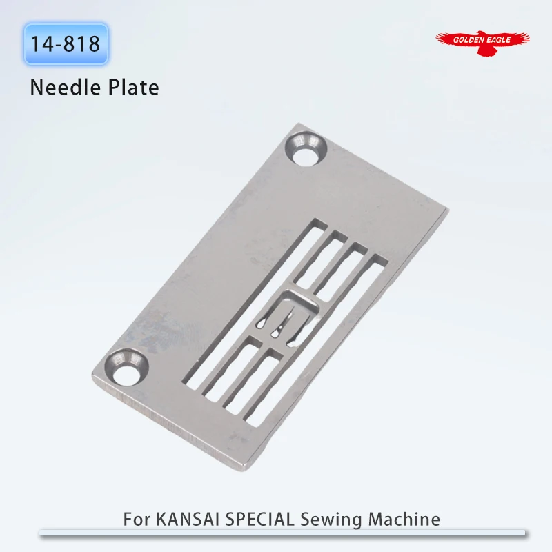 Игольная пластина 14-818 для промышленных швейных машин KANSAI SPECIAL WX8800, RX9803A (плоский шов), 3x5.6 мм Игольная пластина 14-818 для промышленных швейных машин KANSAI SPECIAL WX8800, RX9803A (плоский шов), 3x5.6 мм