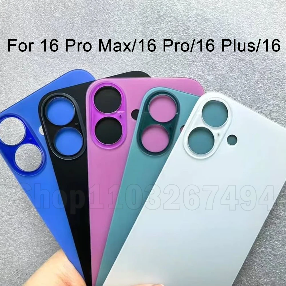 10 pz Colore Della Miscela Foro Grande Posteriore Della Batteria Copertura In Vetro Per 15 14 13 12 11 Pro Max SE Alloggiamento Posteriore Obiettivo