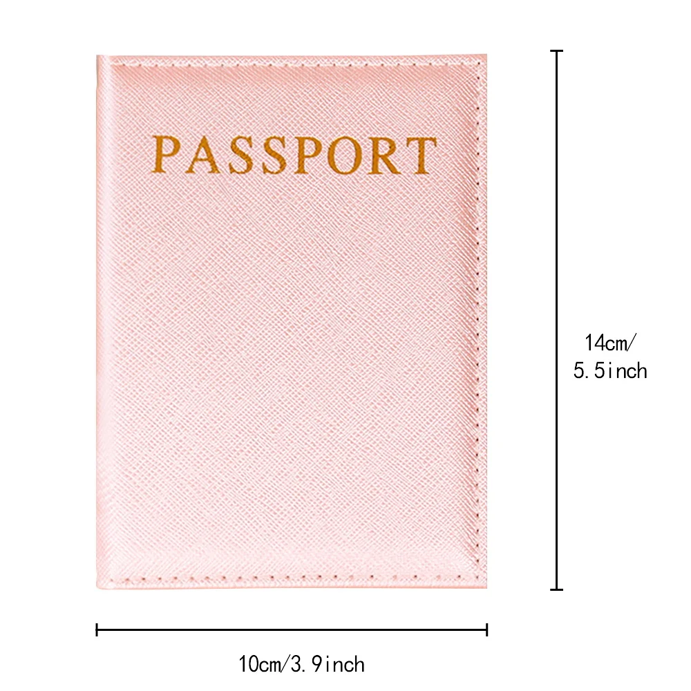 Passport Cover Pink Color Passport Holder Travel Waterproof Passport Protective Cover Floral Letter Series Travel Accessories