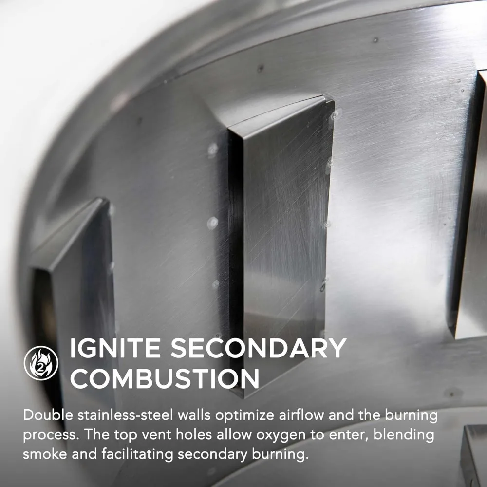 Sunjoy Braço de fogo hexagonal externo sem fumaça de 28 polegadas com cobertura de PVC e pôquer de fogo