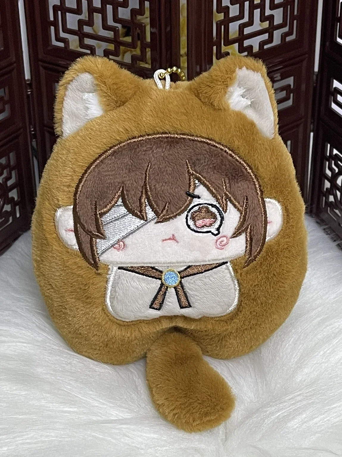 12cm Stuffed Anime Bungou Stray Dog Cute Pendants Dolls Edogawa Ranpo Nikolai Gogol Dazai Osamu Colelctible Fans Gift Rings Toys