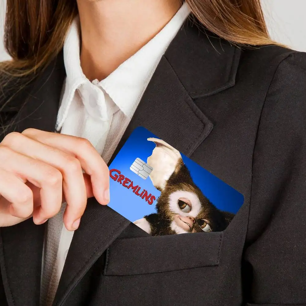 G-Gremlins Movie Anime Spend Or Save Funny Shell On Off Ultra Thin No Fade Sticker Skin Cover Film For Debit Credit Card