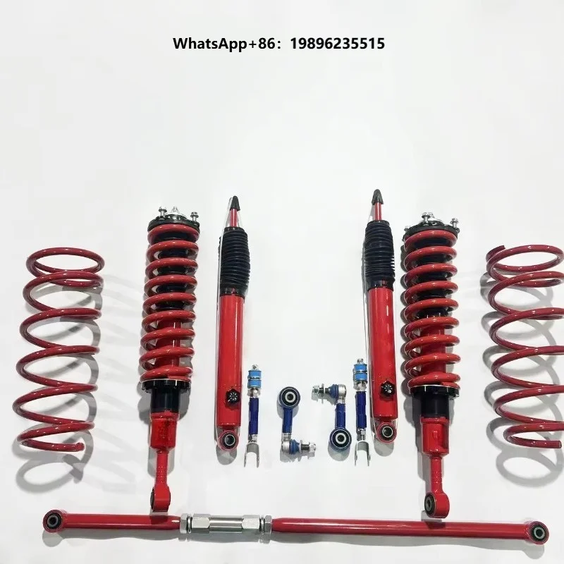 Shock Absorber, Red, 58mm Diameter, 8-Step Compression Adjustable