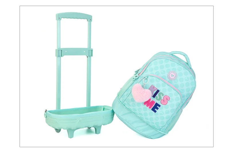 حقيبة سفر للأطفال بعجلات مدرسية حقيبة ظهر بعجلات للفتيات حقيبة ظهر مدرسية بعجلات للسفر للفتيات #6