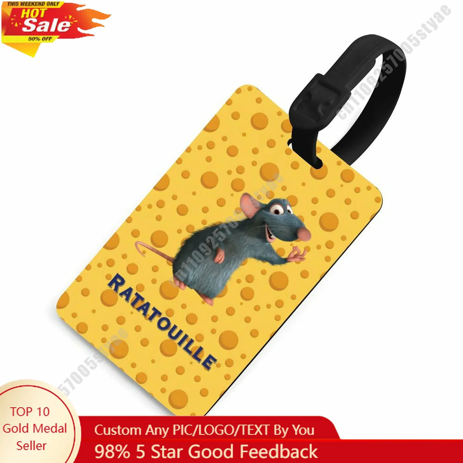 

Ratatouille Luggage Tags Disney Personalized Customized Your Name Phone Number Address Anti Loss Travel Wearable Pendant
