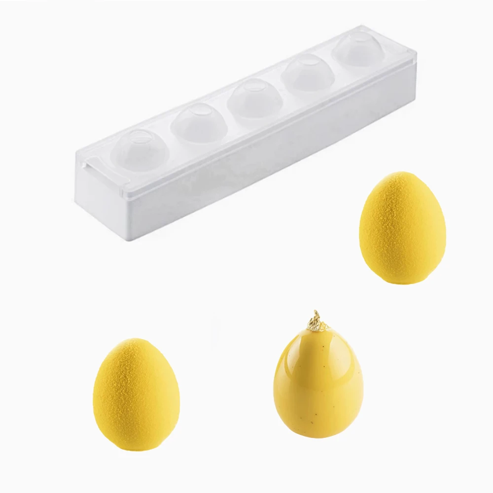 Easter Day Hand Drawn  Easter Egg Chocolate Mould 5 or 8 Cavity 3D Easter Egg Silicone Cake Mold Kitchen Dessert Baking Tools