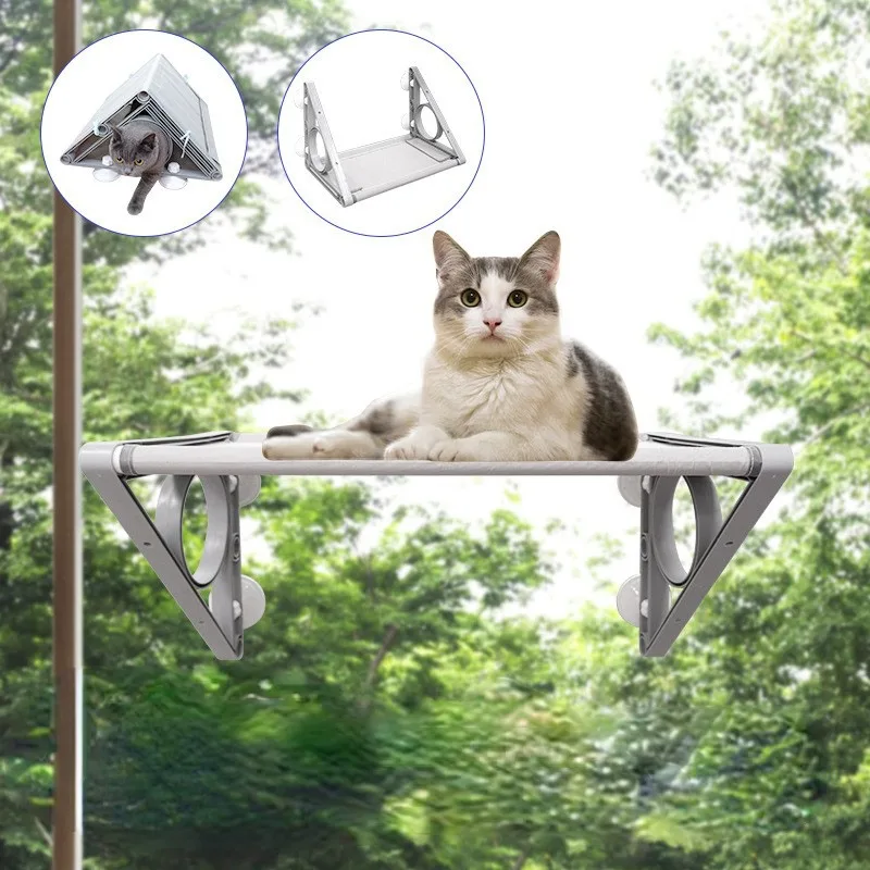 

2023 New Large Cat Window Hammock 40Kg Sun Cat Bed Big Suction Cup Kitten Breathable Mesh Pet Rest Indoor Grooming Washable Seat