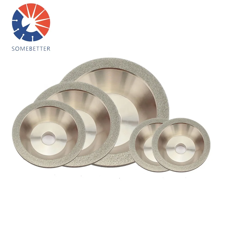 Electroplated CBN Grinding Wheel For Sh arpening High Speed Steel Tools Woodturning   Wheels