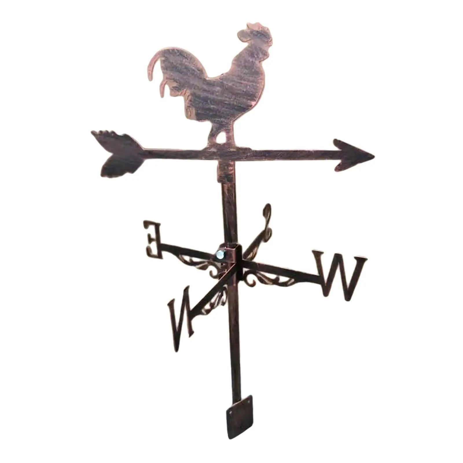 Cast Iron Weather Vane Large Wind Vanes Roof Mount Black Yard Wind Direction Tool for House and Barn