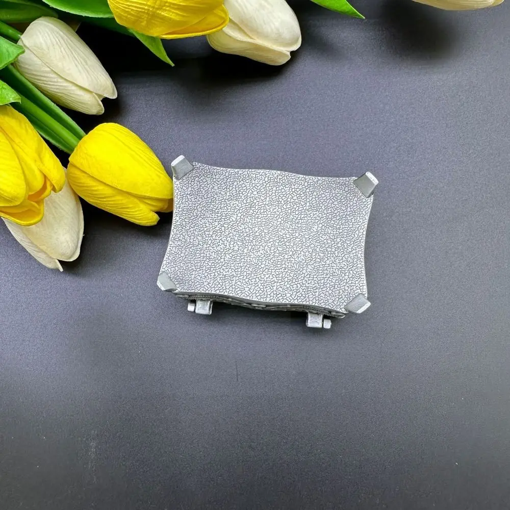 Electroplating Metal Jewelry Box Vintage Simple Jesus Storage Case Large Capacity Christian Trinket Box Necklace Box