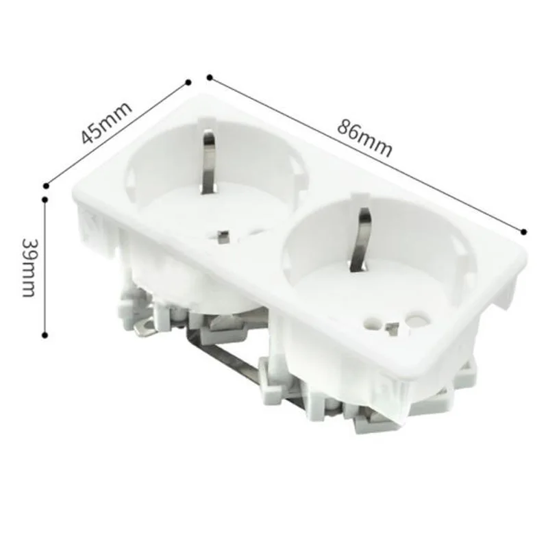 黒 16A 250V ヨーロッパ PDU UPS 2way 延長 AC 電源デスクトップソケットイタリア産業埋め込み壁ソケット EU パネルレセプタクル