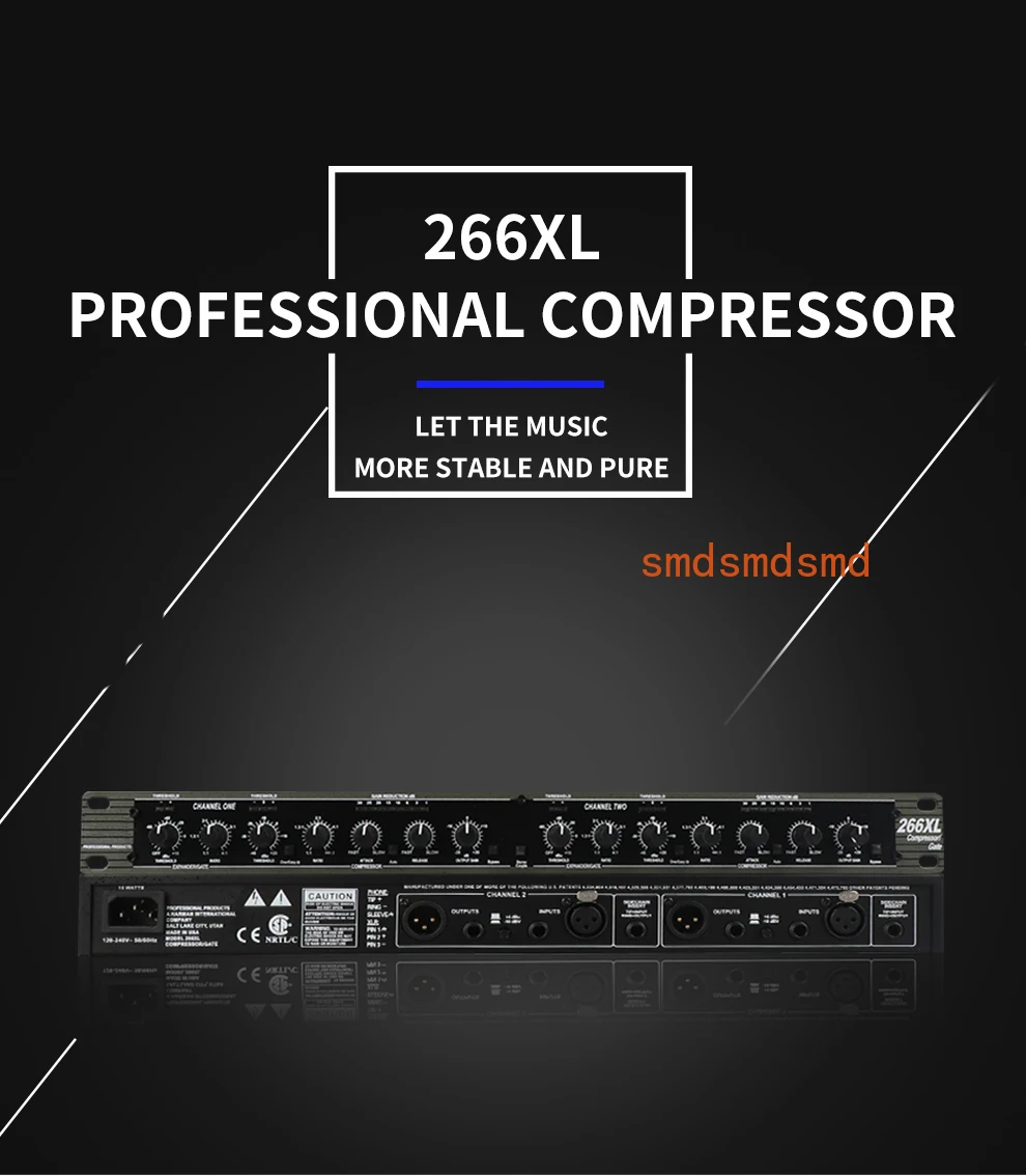 Professional Compressor Limiter High-precision Anti-whistling Dual-channel Digital Audio Processor for Stage Sound Sys