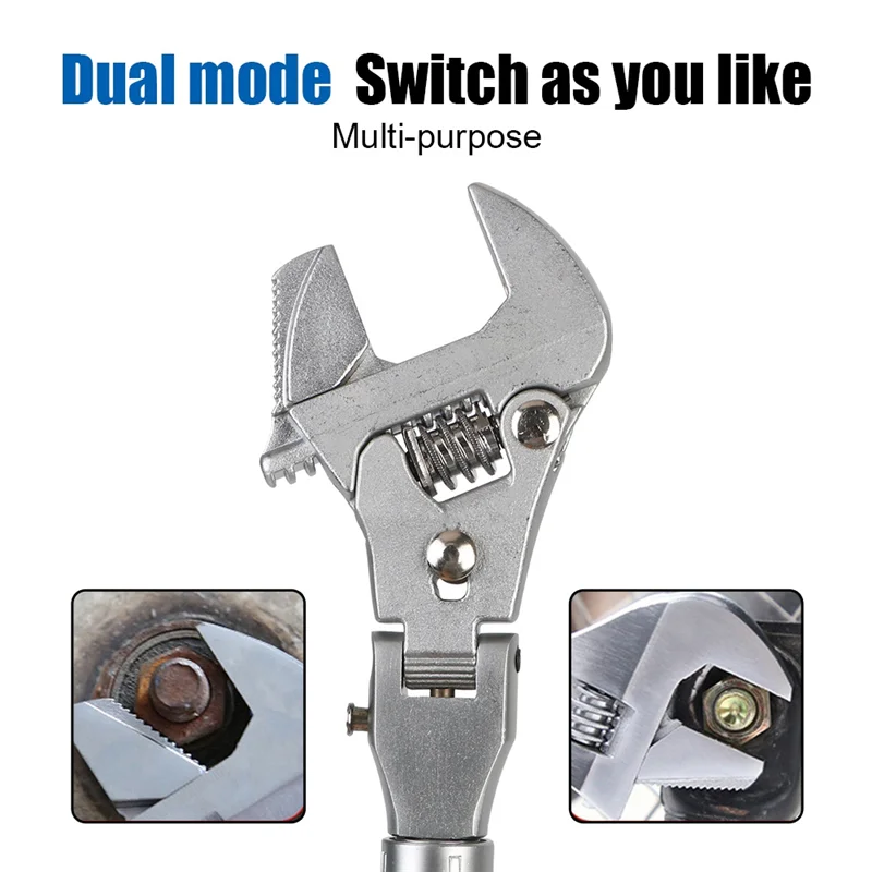 B69C Spanner Steel Spanner Multifunctional Five-In-One 10-Inch Retractable Adjustable Wrench