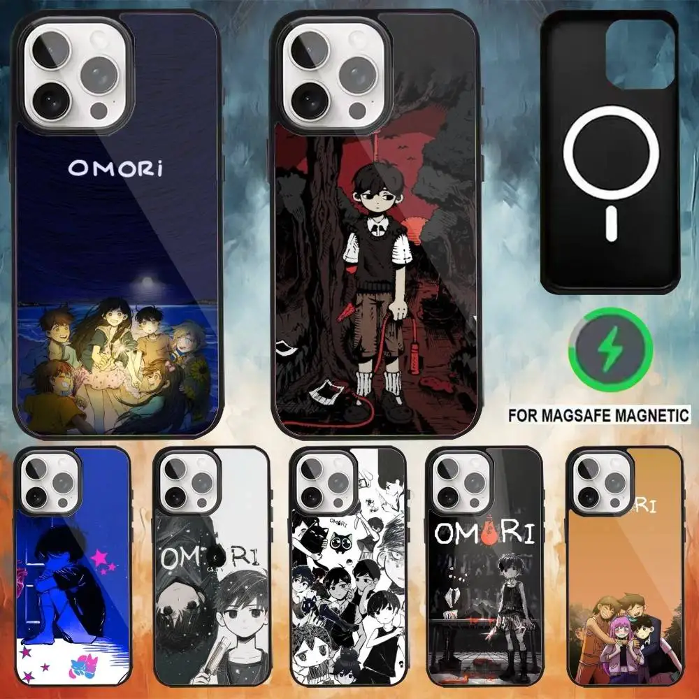 

O-Omori Game Phone Case For iPhone17,16,15,14,13,12,11 Plus,Pro Max Magnetic Magsafe Wireless Charging