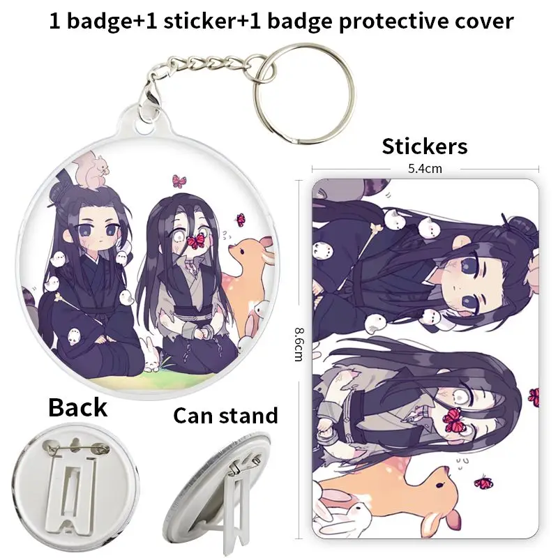 ون نينغ مو داو زو شي لعبة أنيمي شخصية شارة بروش مرساة الأجهزة الطرفية دبوس صفيح تذكارية الإبداعية هدية لصديق