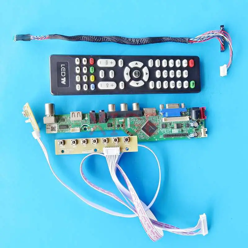 Driver Controller Board For LTN156AT02 LTN156AT03 Kit DIY 40-Pin LVDS Analog TV HDMI+VGA+AV+USB 15.6