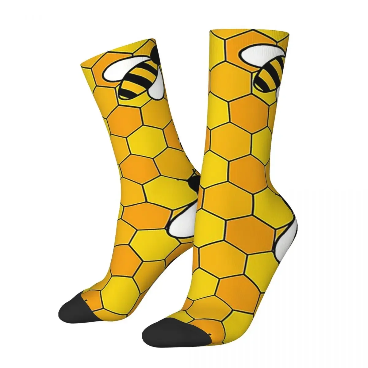 Calcetines de abeja de miel para hombre y mujer, medias absorbentes de sudor, medias largas, accesorios para todas las estaciones, regalo de cumpleaños Unisex