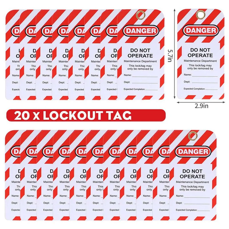 

AT41 2X Lockout Tagout Kit, Electrical Loto-Kit With Circuit Breaker Lockout, Lockout Hasps, Lock Out Tags Multi-Pole Breaker