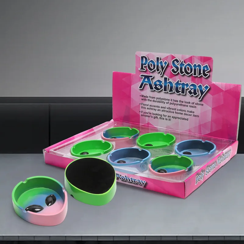 الديكور منضدية منفضة سجائر الراتنج الغريبة بولي حجر الحاويات الرجعية خمر المنزل مكتب بار زخرفة الحرف اكسسوارات التدخين #1
