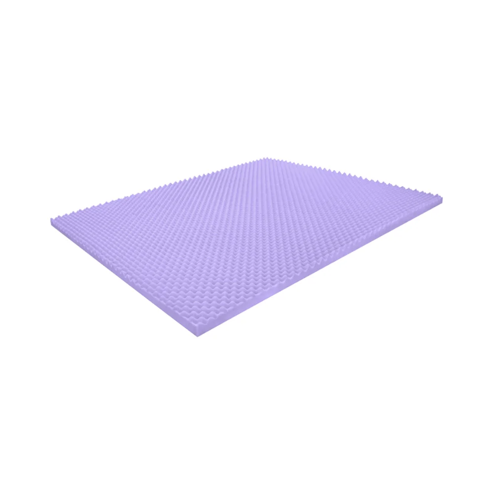 Hot selling  Lavender Egg Crate Memory Foam Mattress Topper with Knitted Fabric