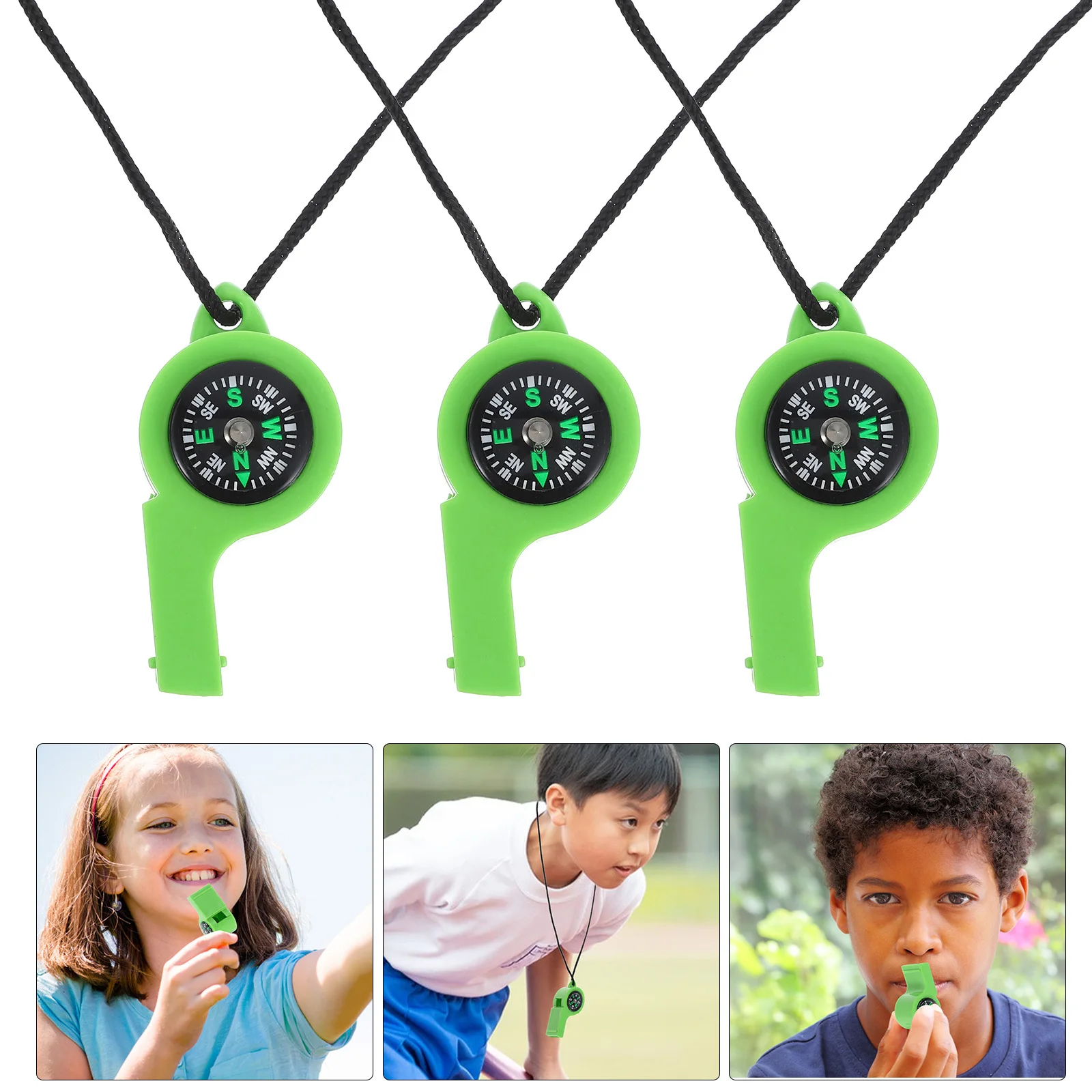 

5pcs Plastic Whistles Portable Whistle Colored Hanging Whistle Multi-Use For Sports Training Referee Parties Festival