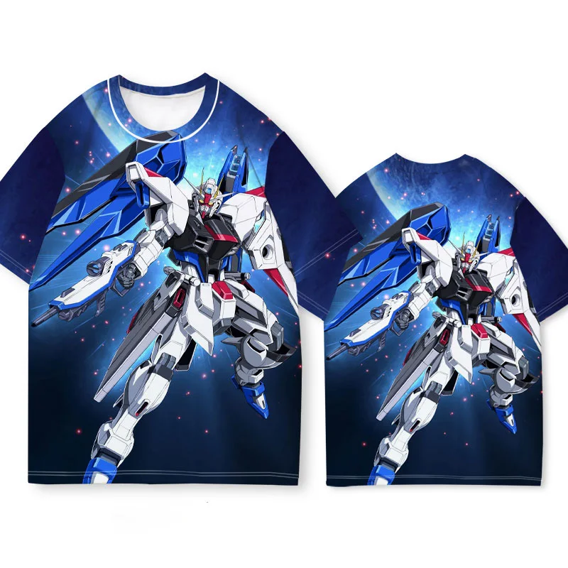 

Anime Pain Suit Mobile Suit Gundam peripheral T Shirt Boy Clothing Kids Summer T Shirts Casual Street Tees Mobile Suit Gundam