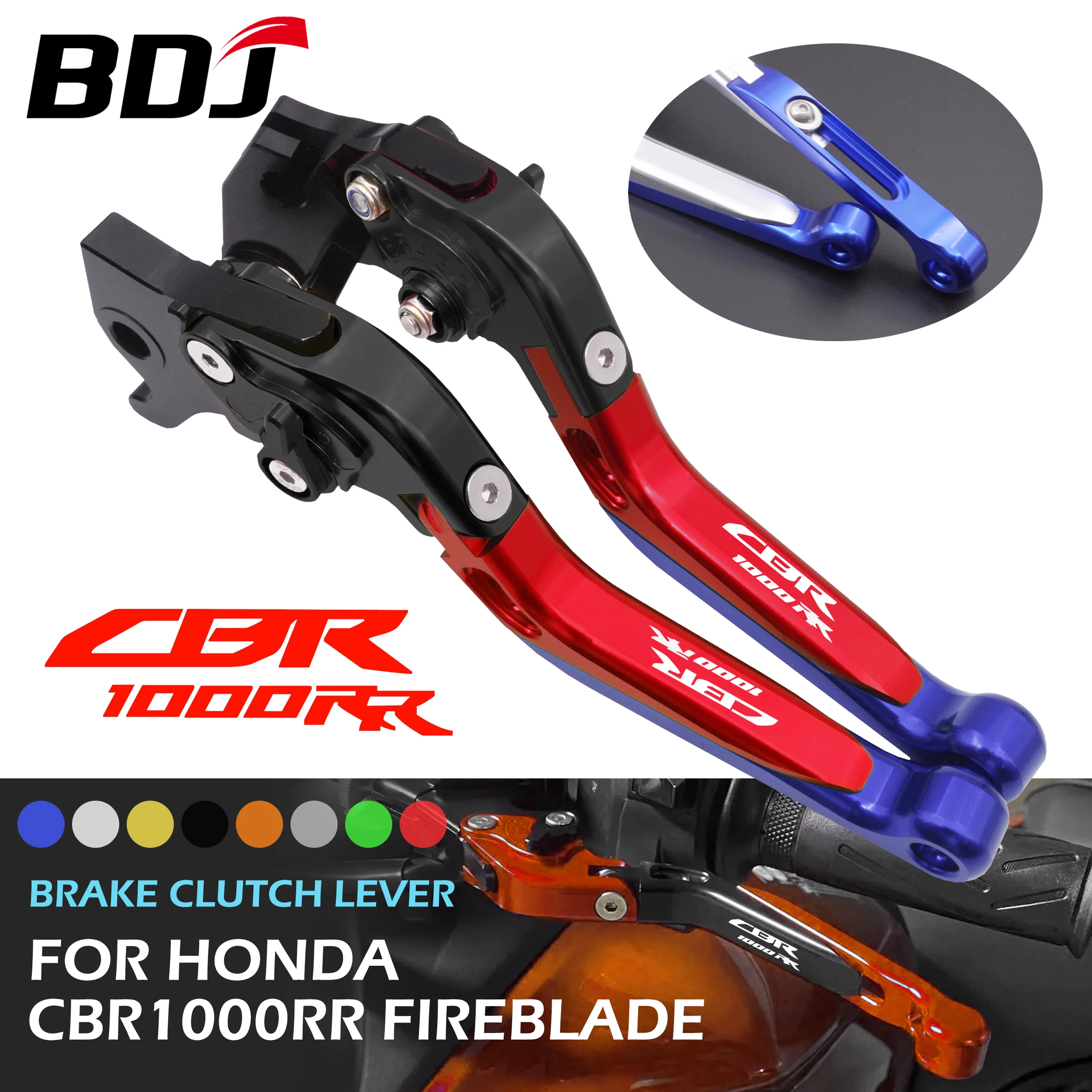 

BDJ CBR 1000RR Motorcycle Brake Clutch Lever Adjustable Folding Lever Clutch Lever Brake Lever Set For Honda CBR1000RR 2008-2018