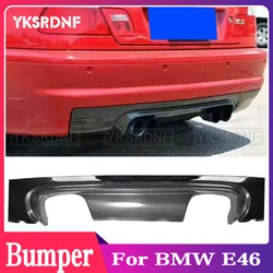 For BMW E46 ABS Car Rear Bumper Lip Spoiler Diffuser For 3 Series 318i 320i 325i 328i M3 1999-2004 Rear Diffuser Gloss Black