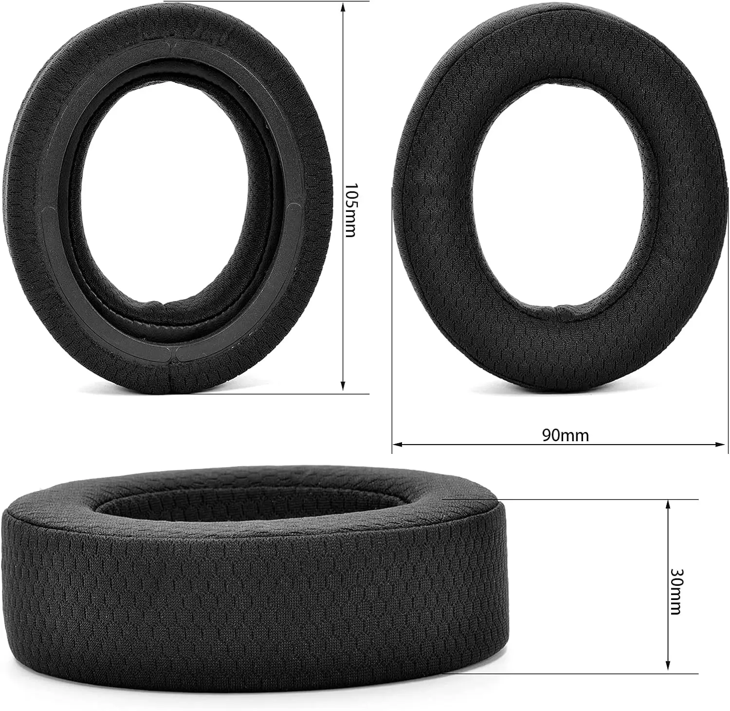Hs70 pro tecido respirável mais grosso atualização qualidade earpadssubstituição almofada de ouvido copo compatível com corsair hs50 pro hs60 hs7
