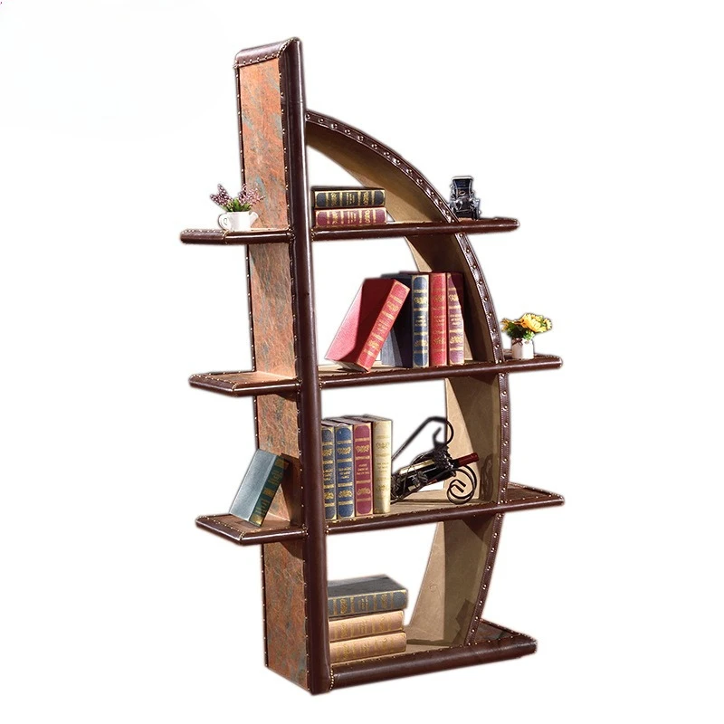 File rack American retro shelf Personalized multi-layer magazine rack