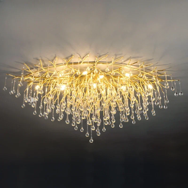 

Nordic Crystal LED Ceiling Chandelier Illuminate Living Room and Dining Room LED Ceiling Lamps